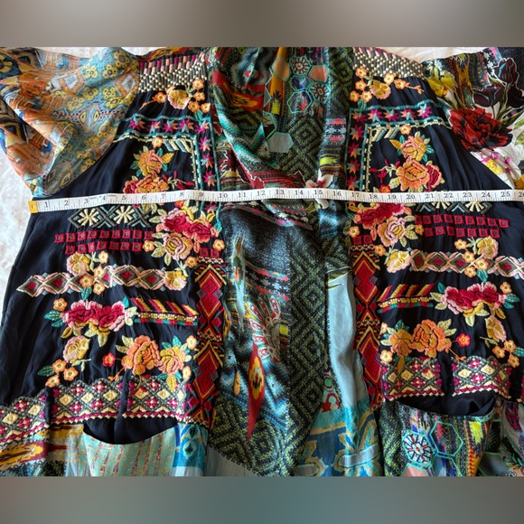 Johnny Was Koben Silk Embroidered Kimono - Picture 10 of 16